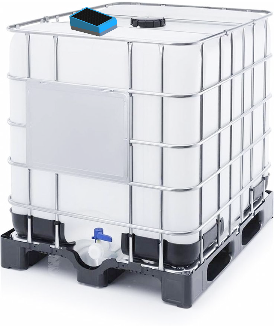 IBC fill level monitoring system in a life sciences facility using Industrial IoT Smart sensors.